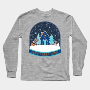 Home Sweet Home - Gingerbread House Snow Globe by Cecca Designs Long Sleeve T-Shirt